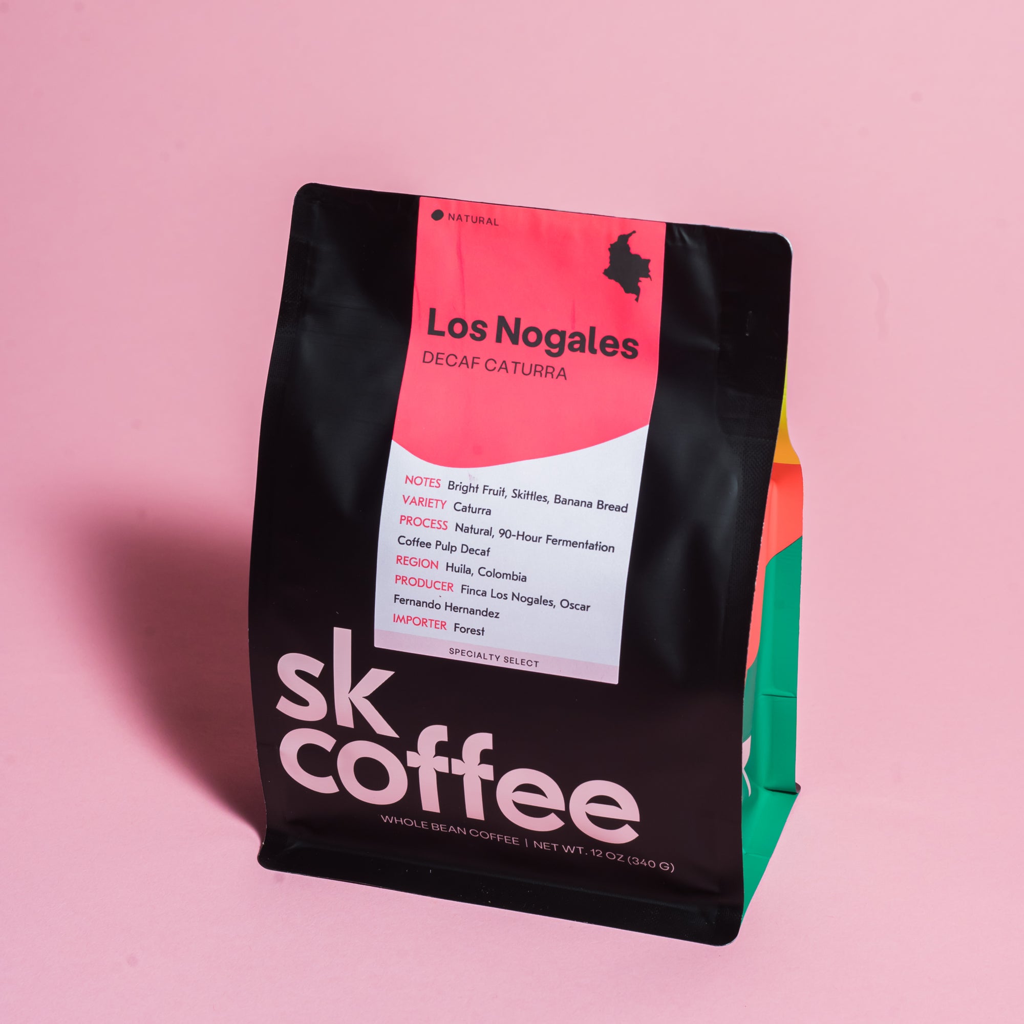 Colombia, Los Nogales Decaf, Natural Caturra